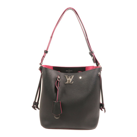 LOUIS VUITTON 牛皮皮革Lockme Bucket銀扣肩背袋