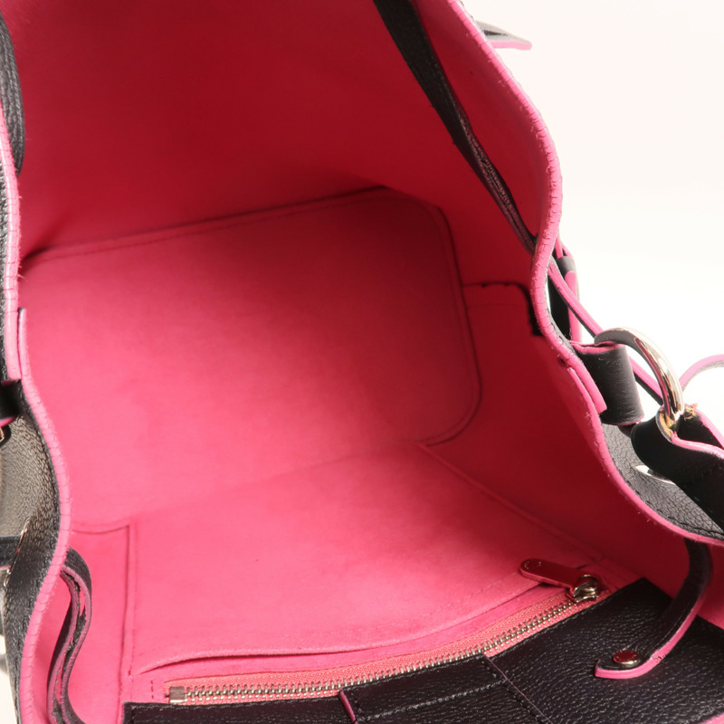 LOUIS VUITTON 牛皮皮革Lockme Bucket銀扣肩背袋-4