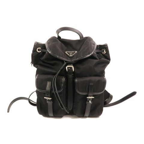 PRADA 尼龍Backpack銀扣背包