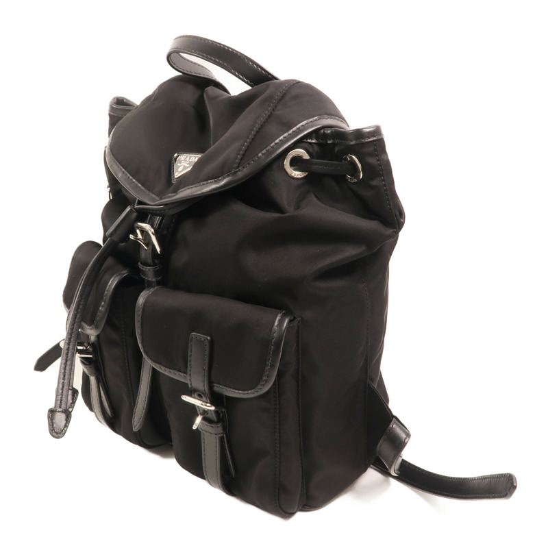 PRADA 尼龍Backpack銀扣背包-2