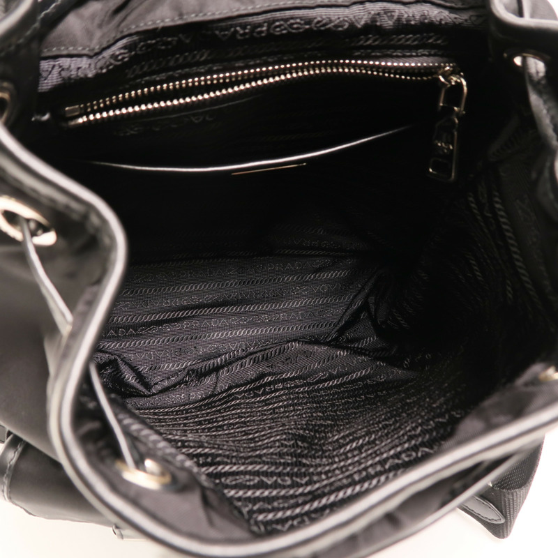 PRADA 尼龍Backpack銀扣背包-4