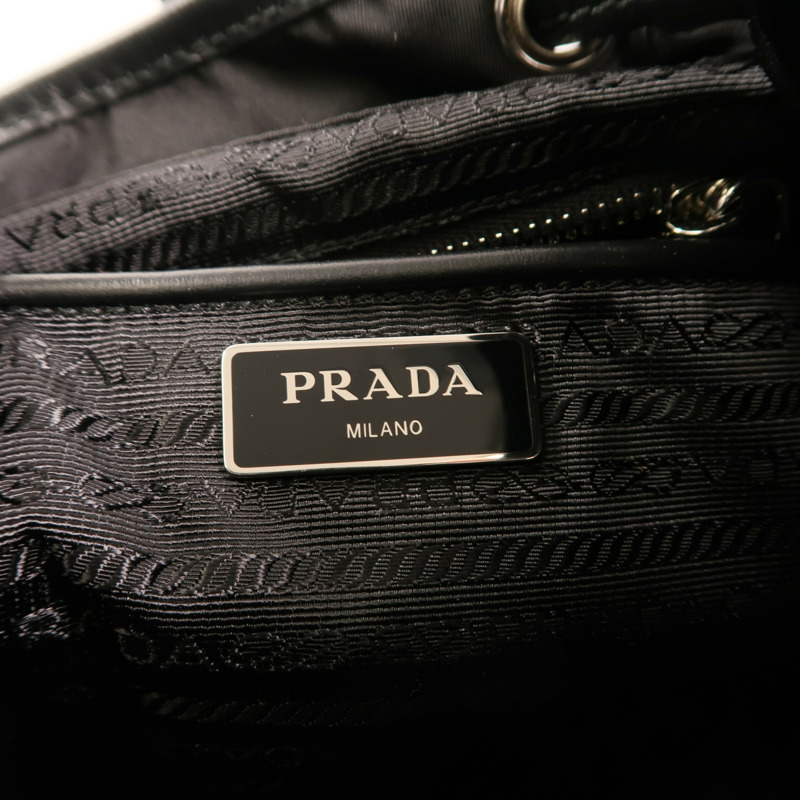 PRADA 尼龍Backpack銀扣背包-5
