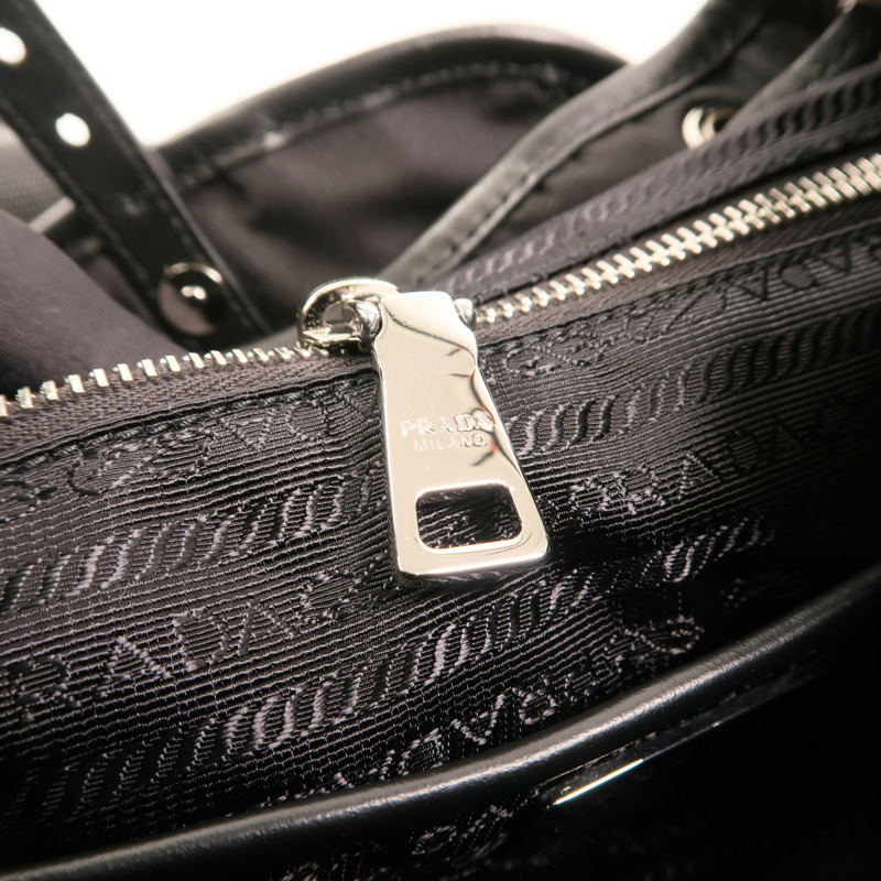 PRADA 尼龍Backpack銀扣背包-16