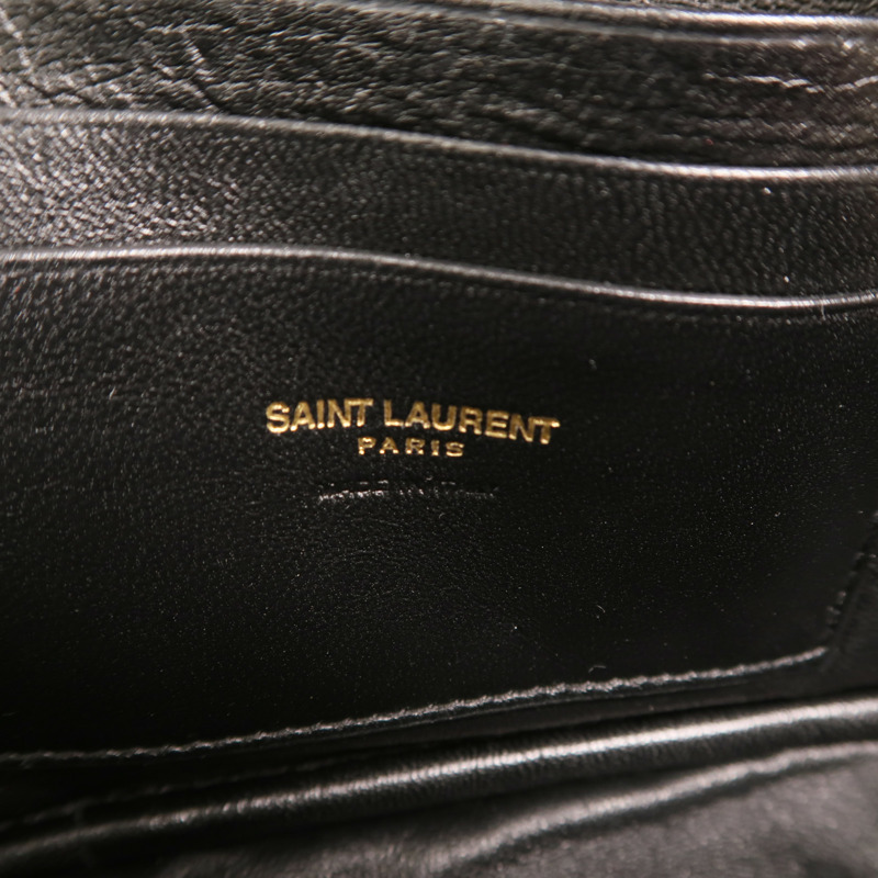 SAINT LAURENT 牛皮皮革Chain Shoulder金扣鏈帶肩背袋-5