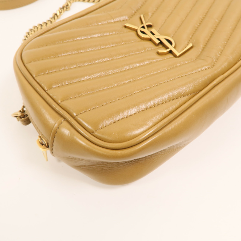 SAINT LAURENT 牛皮皮革Chain Shoulder金扣鏈帶肩背袋-9