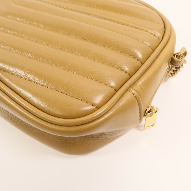 SAINT LAURENT 牛皮皮革Chain Shoulder金扣鏈帶肩背袋-10