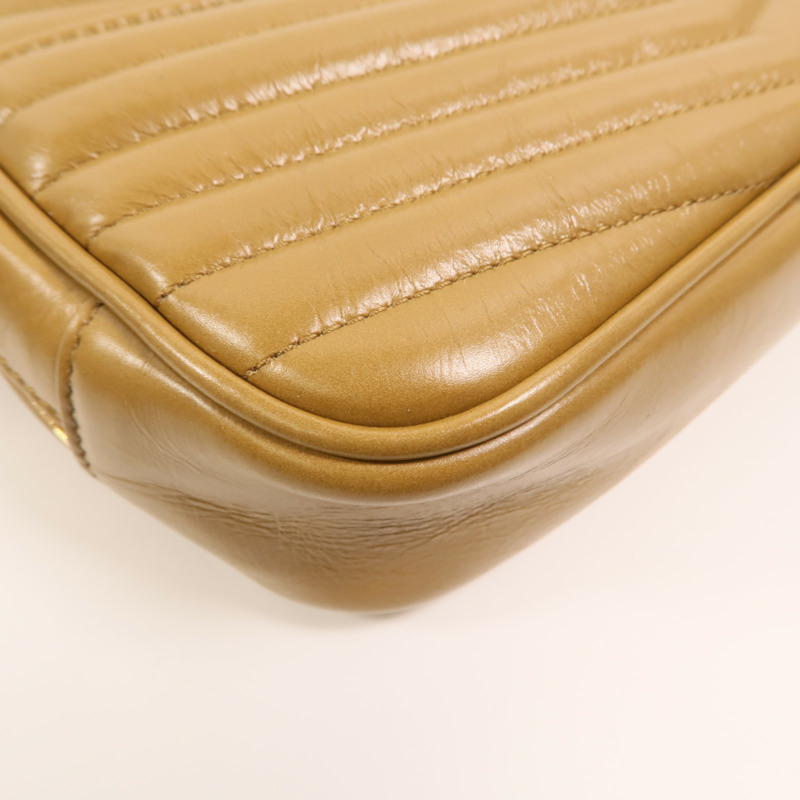 SAINT LAURENT 牛皮皮革Chain Shoulder金扣鏈帶肩背袋-11