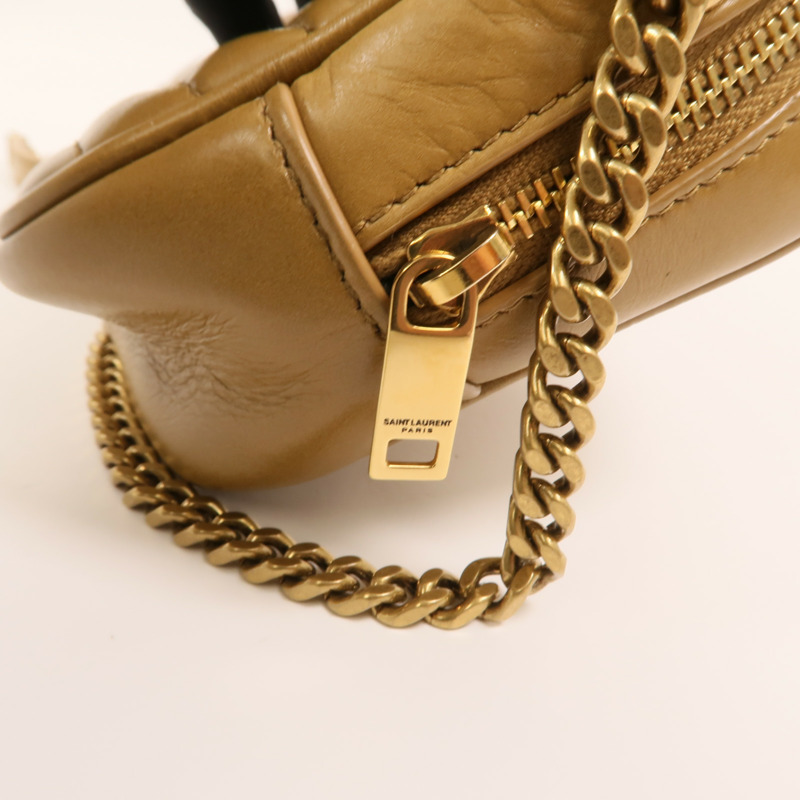 SAINT LAURENT 牛皮皮革Chain Shoulder金扣鏈帶肩背袋-13