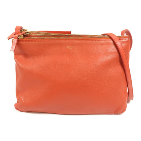 CELINE 羊皮皮革Trio Large金扣肩背袋