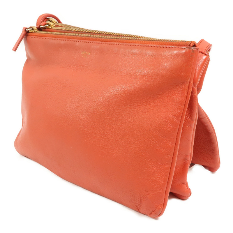 CELINE 羊皮皮革Trio Large金扣肩背袋-2