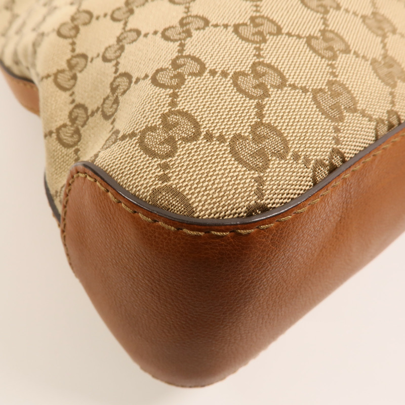 GUCCI 帆布Marrkech GG Hobo金扣肩背袋-13