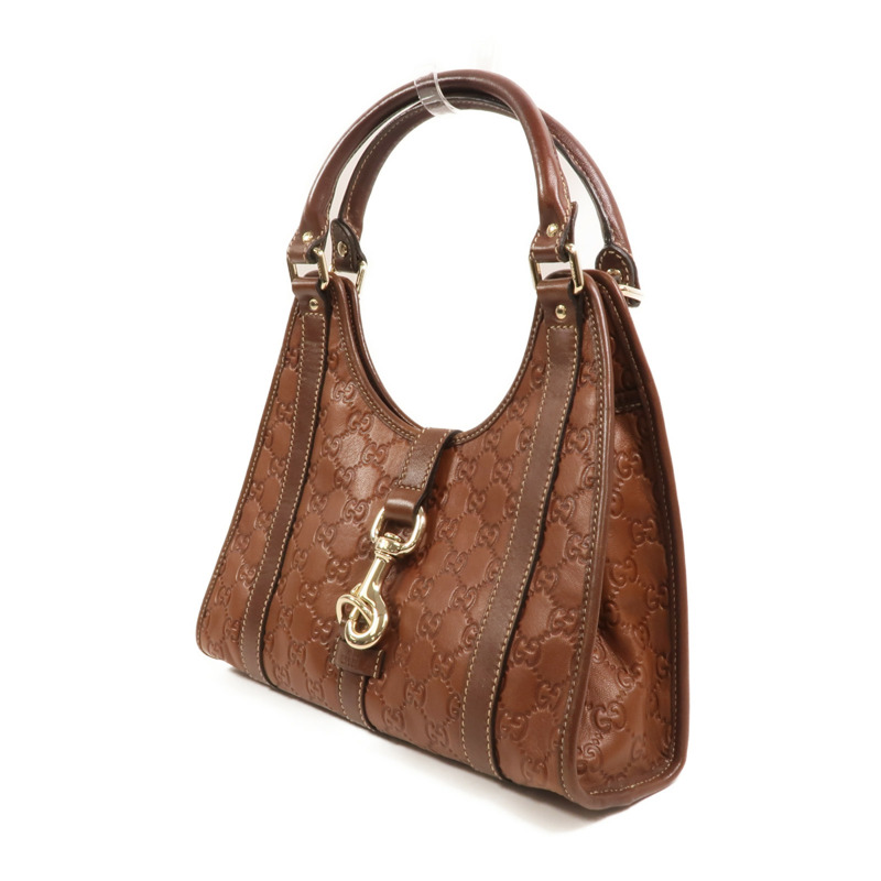 GUCCI 牛皮皮革Shoulder Bag銀扣肩背袋-2