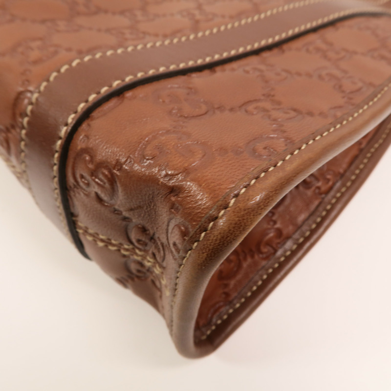 GUCCI 牛皮皮革Shoulder Bag銀扣肩背袋-10