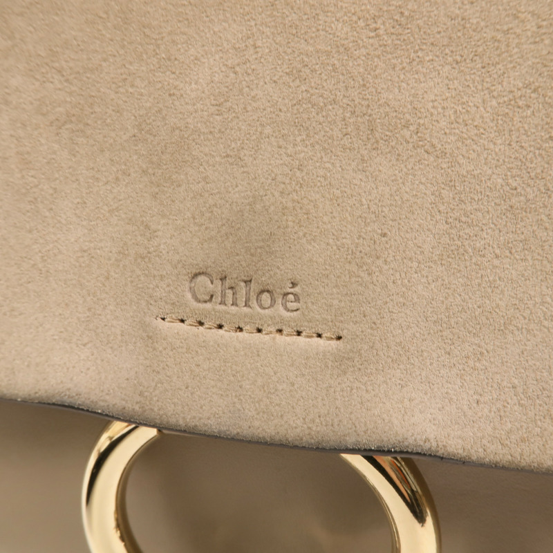 Chloe 牛皮皮革Faye Bag金扣肩背袋-12