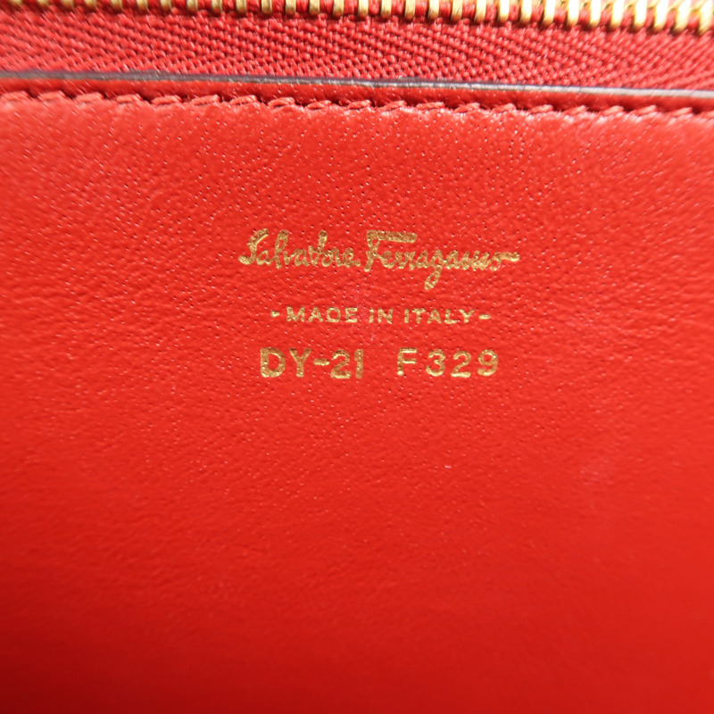 Salvatore Ferragamo 牛皮皮革Shoulder Bag金扣手挽肩背兩用袋-5