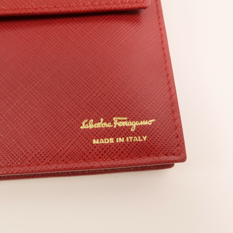 Salvatore Ferragamo 牛皮皮革WOC金扣鏈帶肩背袋-5