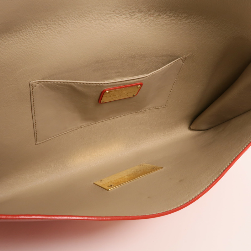 Salvatore Ferragamo 牛皮皮革Clutch Bag金扣手提包-4