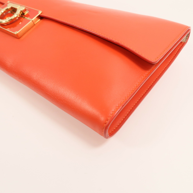Salvatore Ferragamo 牛皮皮革Clutch Bag金扣手提包-11