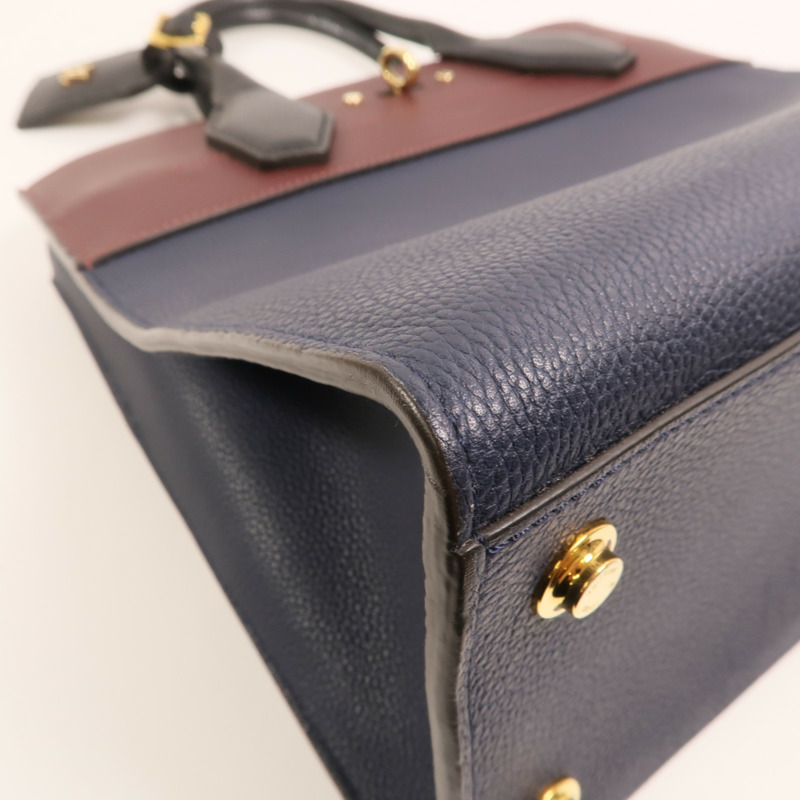 LOUIS VUITTON 牛皮皮革City Steamer MM金扣手挽肩背兩用袋-13