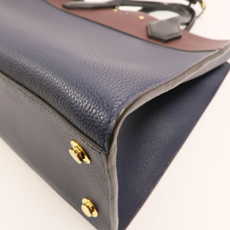 LOUIS VUITTON 牛皮皮革City Steamer MM金扣手挽肩背兩用袋-14