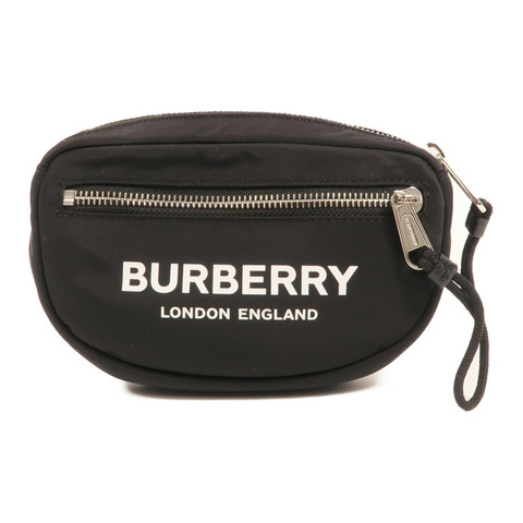 BURBERRY 尼龍Cannon Bag銀扣腰包