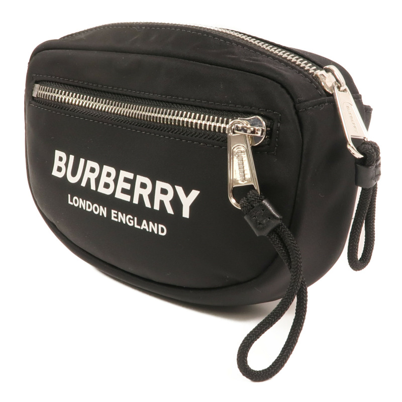BURBERRY 尼龍Cannon Bag銀扣腰包-2