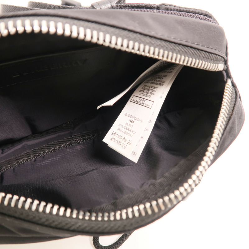 BURBERRY 尼龍Cannon Bag銀扣腰包-4