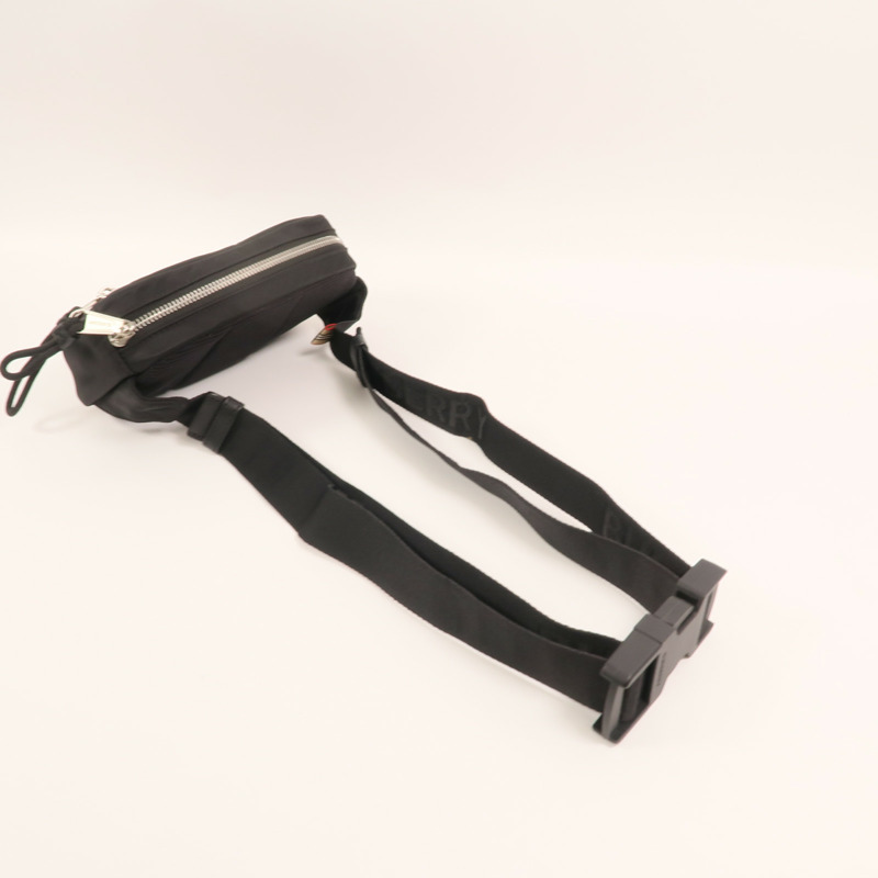 BURBERRY 尼龍Cannon Bag銀扣腰包-8