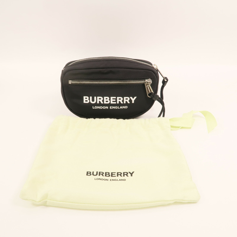 BURBERRY 尼龍Cannon Bag銀扣腰包-9