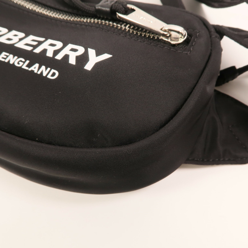 BURBERRY 尼龍Cannon Bag銀扣腰包-10