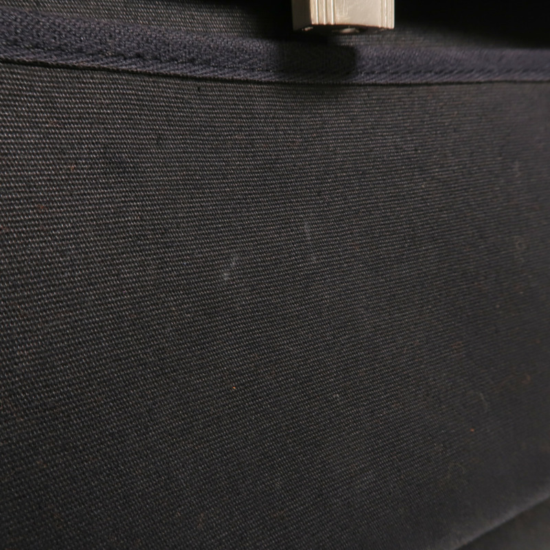 HERMES 帆布Herbag 31銀扣手挽肩背兩用袋Noir-16