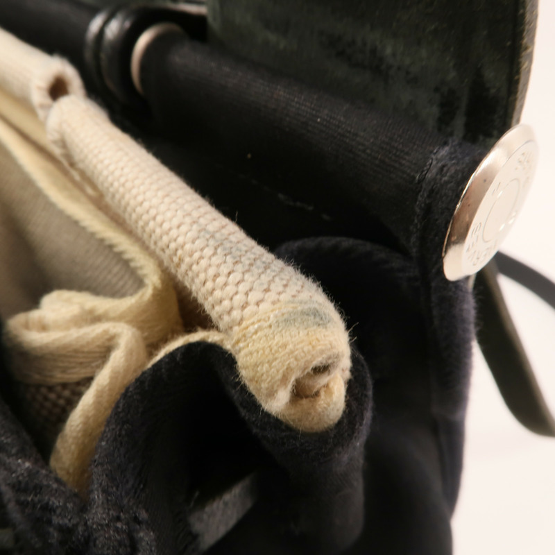 HERMES 帆布Herbag 31銀扣手挽肩背兩用袋Noir-19