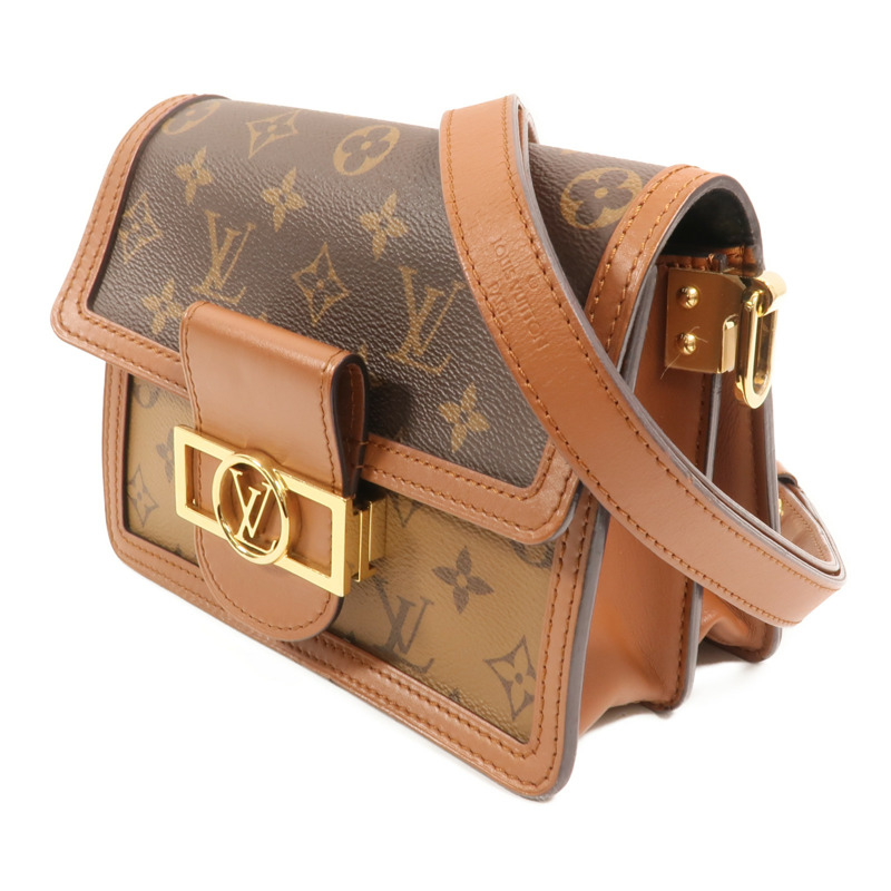 LOUIS VUITTON Monogram Reverse Mini Dauphine金扣肩背袋-2