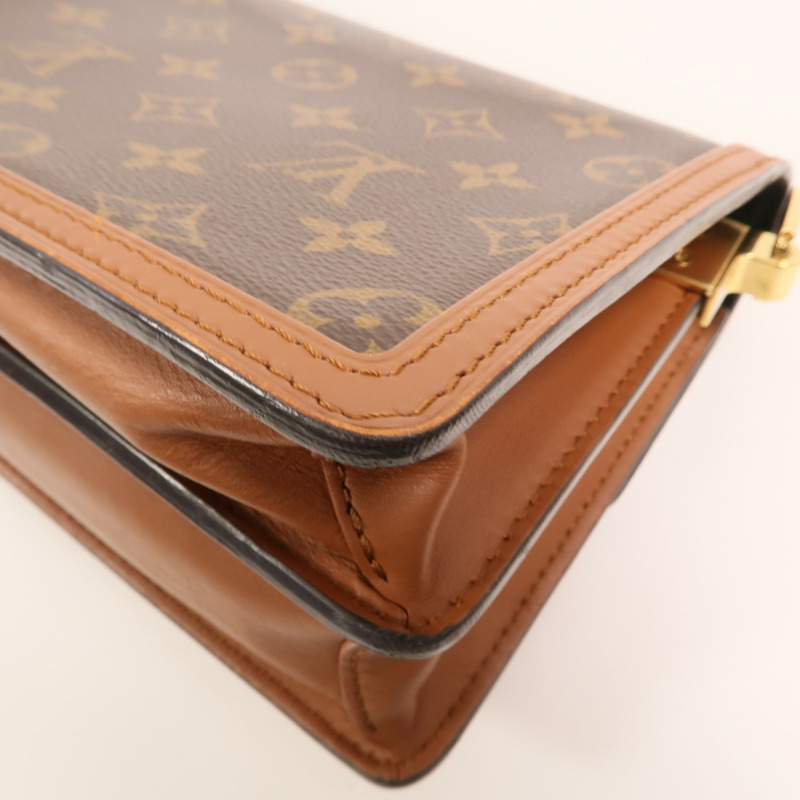 LOUIS VUITTON Monogram Reverse Mini Dauphine金扣肩背袋-10