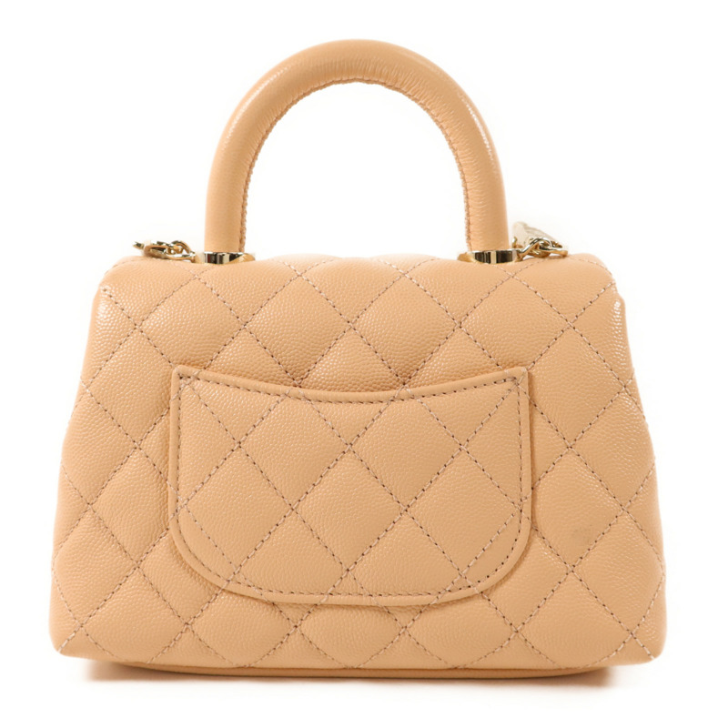 CHANEL 牛皮皮革Coco Handle Mini金扣手挽肩背兩用袋-1