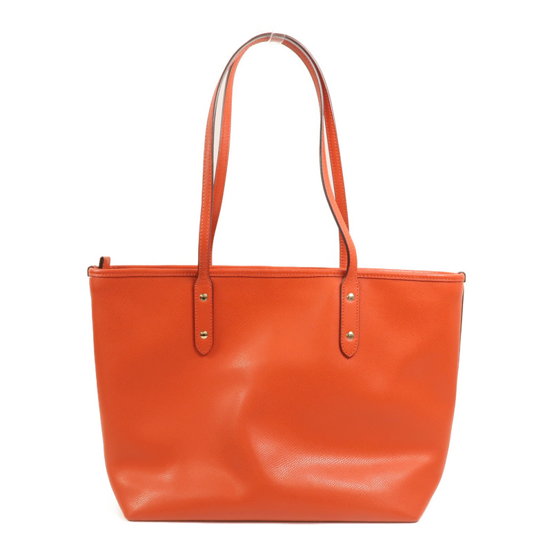 COACH 牛皮皮革Tote Bag金扣手挽袋-1