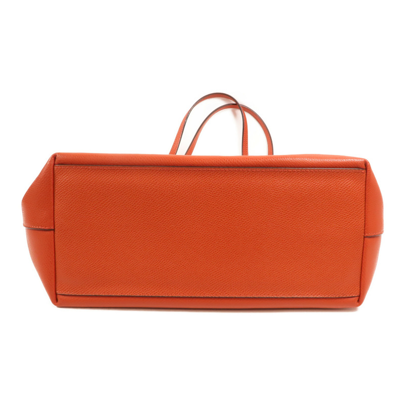 COACH 牛皮皮革Tote Bag金扣手挽袋-3