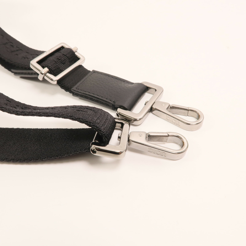Dior 帆布Oblique Zipped Pouch With Strap銀扣肩背袋-15