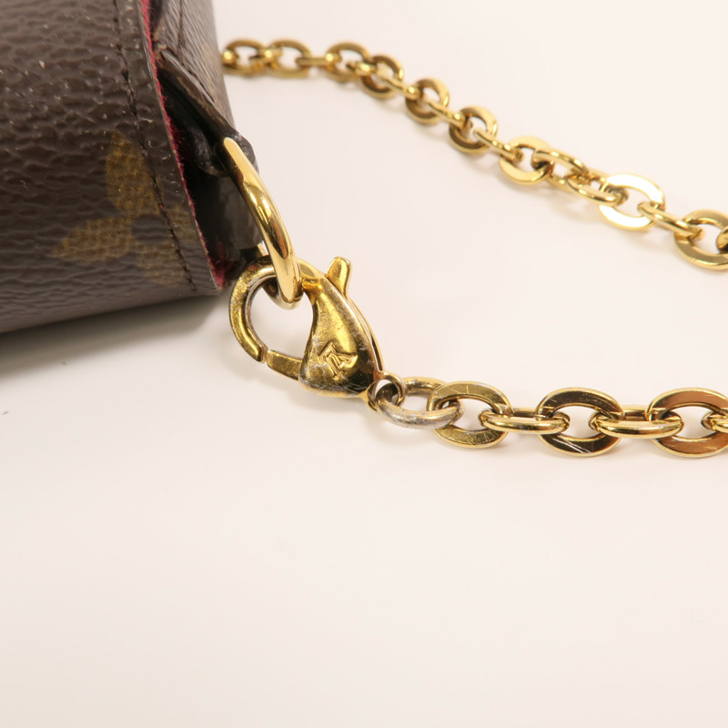 LOUIS VUITTON Monogram Pochette Felicie金扣鏈帶肩背袋-15
