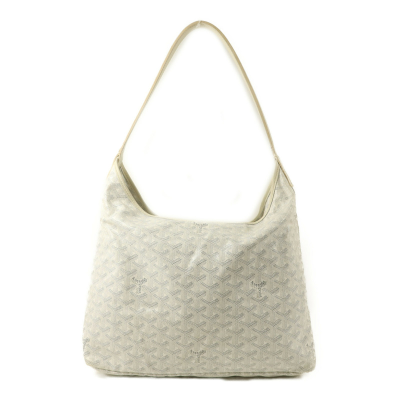 GOYARD 塗層帆布Boheme Hobo銀扣肩背袋-1