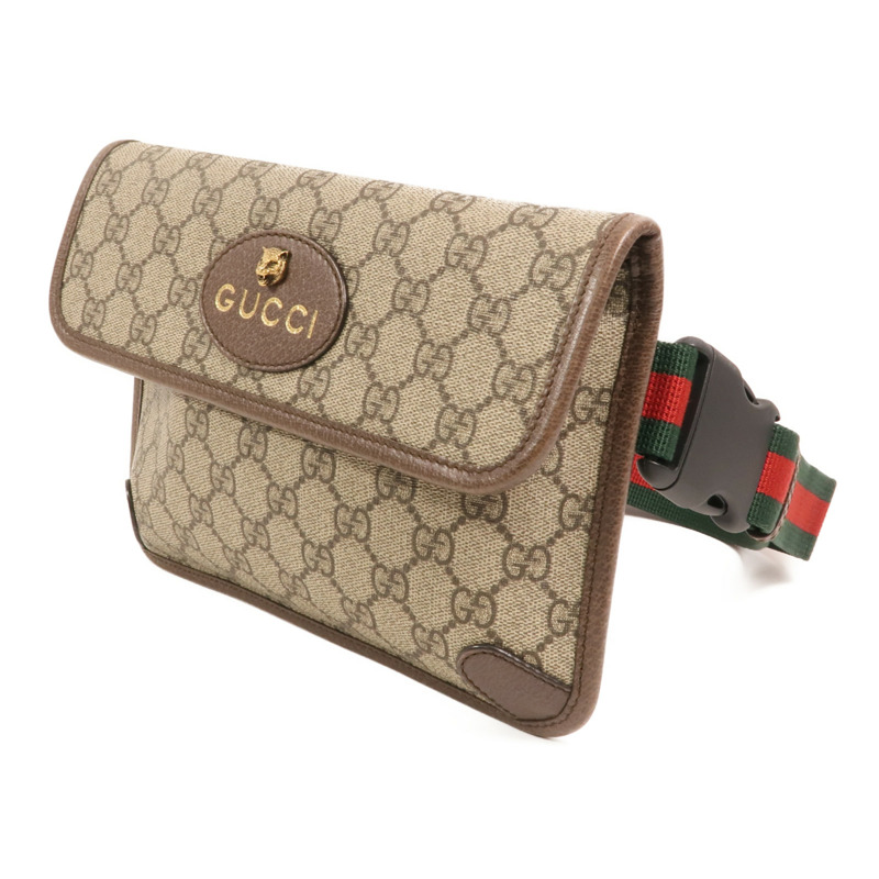GUCCI 塗層帆布Neo Vintage GG Supreme金扣腰包-2