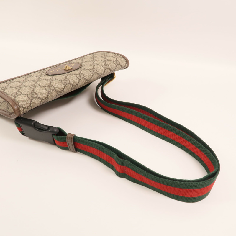 GUCCI 塗層帆布Neo Vintage GG Supreme金扣腰包-7
