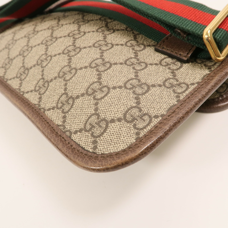 GUCCI 塗層帆布Neo Vintage GG Supreme金扣腰包-11