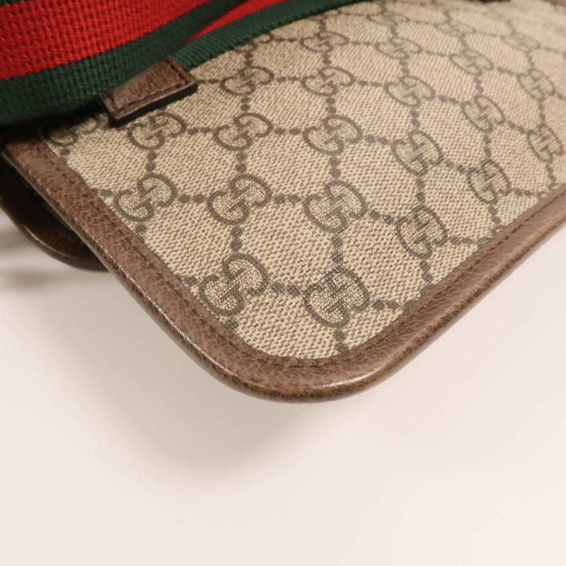 GUCCI 塗層帆布Neo Vintage GG Supreme金扣腰包-12