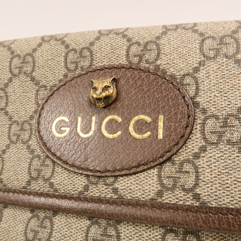 GUCCI 塗層帆布Neo Vintage GG Supreme金扣腰包-13