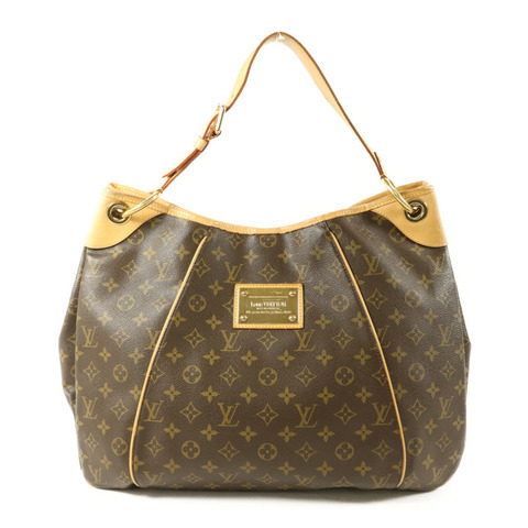 LOUIS VUITTON Monogram Galliera PM金扣肩背袋棕色