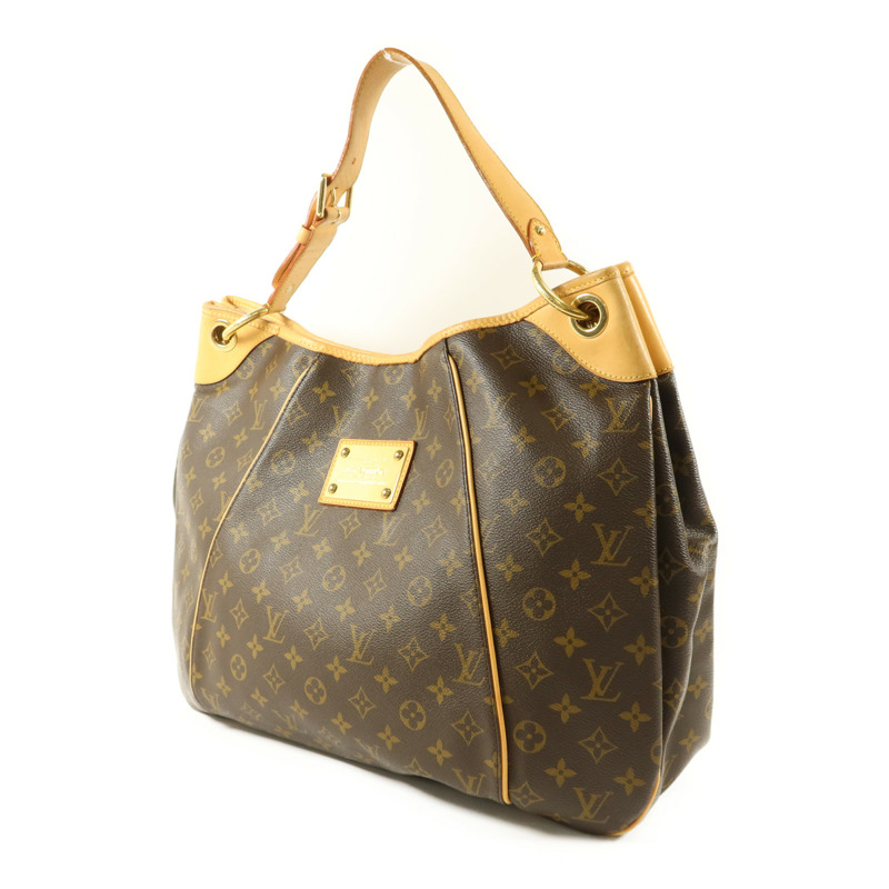LOUIS VUITTON Monogram Galliera PM金扣肩背袋棕色-1