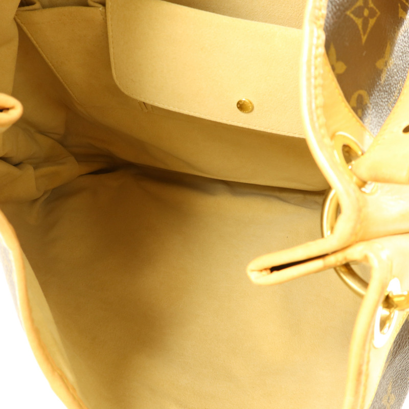 LOUIS VUITTON Monogram Galliera PM金扣肩背袋棕色-5