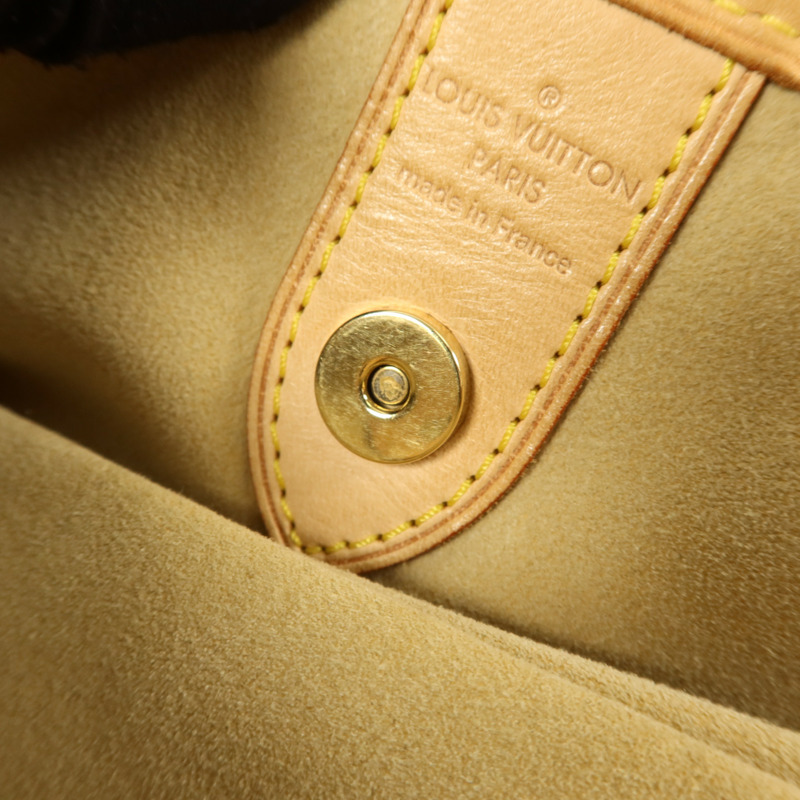 LOUIS VUITTON Monogram Galliera PM金扣肩背袋棕色-10