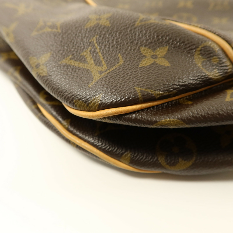 LOUIS VUITTON Monogram Galliera PM金扣肩背袋棕色-14